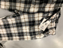 J.Y. BROWN WHITE & BLACK FLEECE J.Y. FASHION PANTS WARM - L/XL - BROWN WHITE BLK - Like New