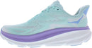 1127896 HOKA ONE ONE Clifton 9 Womens Shoes Sunlit Ocean/Lilac Mist 9 - Like New