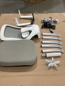 WINRISE ERGONOMIC HOME OFFICE DESK CHAIRS WITH LUMBAR SUPPORT - WHITE/GRAY - Like New