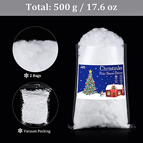 RUISITA 2 PACK CHRISTMAS FAKE SNOW 17.6 OZ - WHITE - Brand New