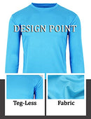 GALAXY BY HARVICE MEN'S LONG SLEEVE MOISTURE WICKING CREW NECK TEE MELANGE M - Brand New