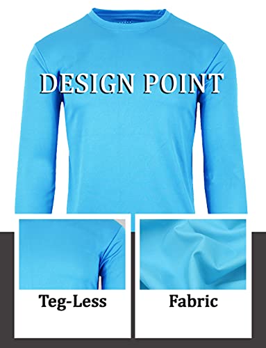 GALAXY BY HARVICE MEN'S LONG SLEEVE MOISTURE WICKING CREW NECK TEE MELANGE M - Brand New