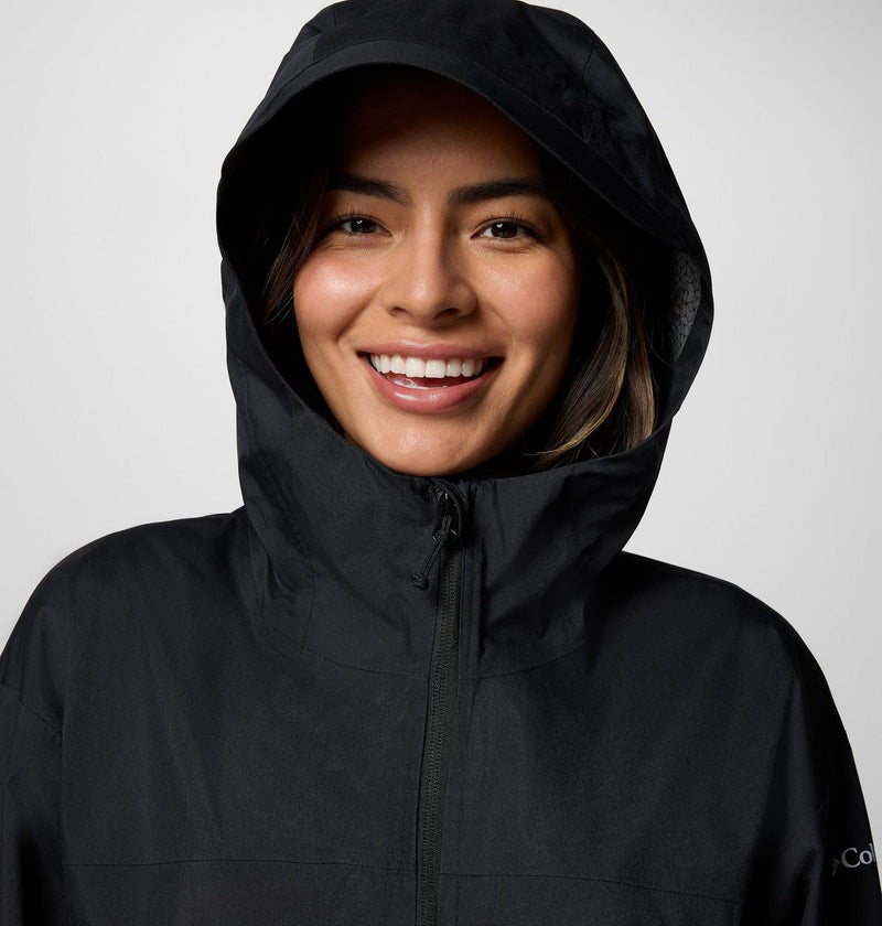 COLUMBIA WOMEN'S WEEKEND ADVENTURE II LONG SHELL - SIZE: WOMEN XL - BLACK - Like New