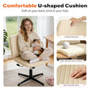 PayLessHere Criss Cross Chair Without Wheels Armless Desk Chair BEIGE - Brand New