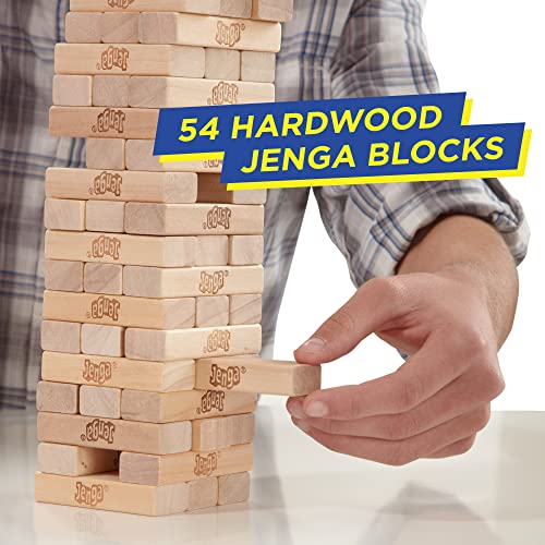 HASBRO JENGA GAME STACKING TOWER AGES 6+ 1 OR MORE PLAYERS 2120 - LIGHT BROWN - Brand New