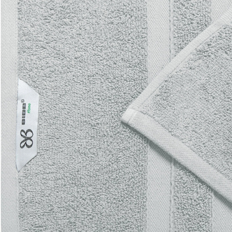 BIBB HOME 18 PIECE ZERO TWIST EGYPTIAN COTTON TOWEL SET - SILVER - Like New