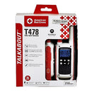 MOTOROLA SOLUTIONS RED CROSS T478 TALKABOUT 35-MILE 2-WAY RADIO - WHITE/RED - Like New