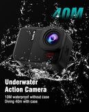 TIMNUT 4K60FPS WATERPROOF ACTION CAMERA BARE METAL UNDERWATER 10M - BLACK - Like New