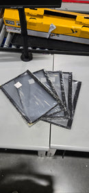 GENERIC METALLIC GOLD TRIMMED PLEATHER BOUNDED MENU SLEEVES 5-PACK - MATTE BLACK - Brand New