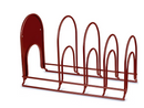 CUISINEL HEAVY DUTY PAN AND POT ORGANIZER - 5 TIER RACK - 15 INCH - RED - Brand New