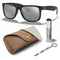 RAY-BAN RB4165-F JUSTIN 622/6G FRAME MATTE BLACK LENSES GRAY MIRROR SILVER - Like New