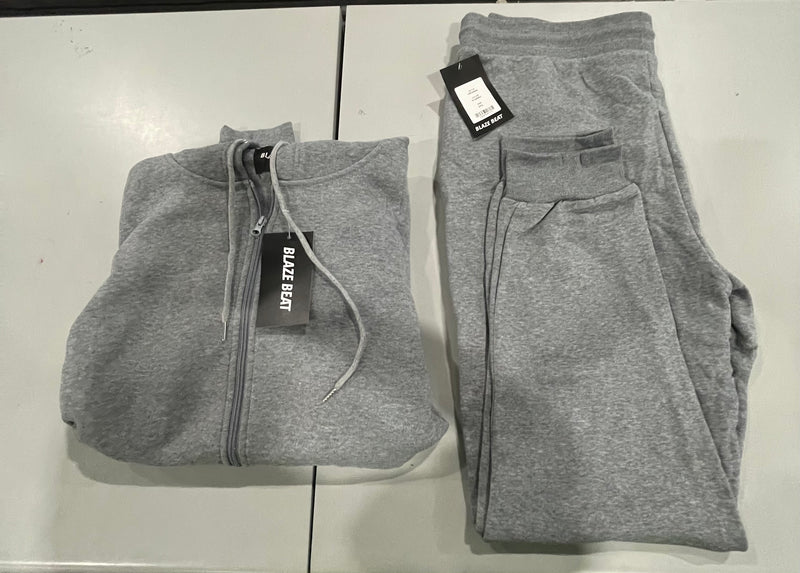 BLAZE BEAT 2 PIECE TRACK OUTFIT - SIZE: MEN 3XL - HEATHER GRAY - Brand New