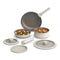 BELLA 8 PIECE COOKWARE SET CERAMIC NONSTICK  ODJ-BLS801 - OATMILK - Like New