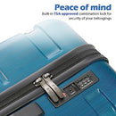COOLIFE LUGGAGE EXPANDABLE 28" SUITCASE PC+ABS SPINNER BUILT-IN TSA LOCK BLUE - Like New