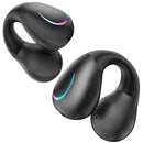 ZIDOXING OPEN EAR CLIP ON HEADPHONES EAR HOOK WIRELESS BONE CONDUCTION - BLACK - Like New