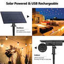 BESLOWE 48FT S14 SOLAR STRING LIGHTS OUTDOOR WITH REMOTE - - Scratch & Dent
