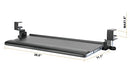 KANTEK DESK CLAMP TILTING KEYBOARD TRAY 5 TILT ANGLES SLIDES UNDER DESK - BLACK - Like New