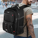 ZOMFELT Rolling Backpack Travel with Wheels 17.3 Inch Wheeled Laptop - Black - Brand New