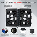 THE WINE SAVANT WINE SUITCASE FOR AIRPLANES 12 BOTTLE ALUMINUM WINE LUGGAGE - Brand New