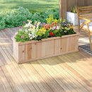 SHINE COMPANY RECTANGLE CEDAR RAISED GARDEN BED BOX PLANTER 5103N - NATURAL - Like New