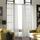 CURTAINWORKS 1PC 59"X144" SHEER SOHO WINDOW CURTAIN PANEL 068-03-4008 WHITE - Like New
