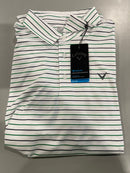 CALLAWAY MEN'S SURPRISE POLO - SIZE: MEN XL - WHITE/GREEN/NAVY - Like New