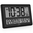 MARATHON Jumbo Atomic Wall Clock with Table Stand B017KNVOEK - Black - Brand New