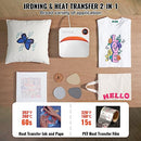 VEVOR 2 IN 1 PORTABLE HEAT PRESS AND IRON F0909 - WHITE/ORANGE - Like New