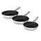 Ninja C63000 Foodi NeverStick Stainless 8", 10.25", & 12" Fry Pan Set Silver Like New