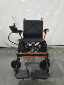 ELECTRIC WHEELCHAIR FOLDABLE ALL TERRAIN MOTORIZED WHEELCHAIRS - BLACK/ORANGE - Like New