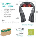 MEDCURSOR NECK MASSAGER PORTABLE ELECTRIC SHIATSU BACK MASSAGE HEAT - BLACK - Like New