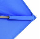 CALIFORNIA UMBRELLA 11FT BRONZE ALUMINUM CANTILEVER PATIO UMBRELLA, PACIFIC BLUE - Like New