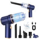 KMM HANDHELD CAR VACUUM CLEANER 9000PA AIR DUSTER 120W VACUUM LIGHT - BLUE - Like New