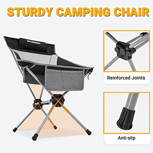 FUNDANGO High Back Camping Chair for Adults Portable Ultralight Folding Camp - Like New