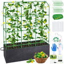 50x65x18 Inch Cucumber Trellis for Raised Bed with 46 Gallon Grow Bags - Like New