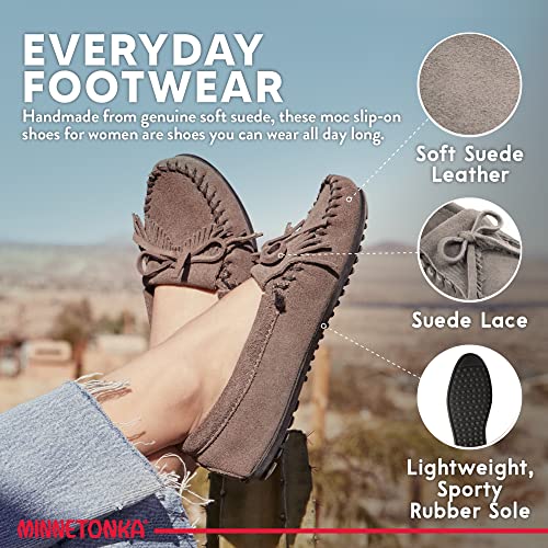 400-BLACK-6 MINNETONKA KILTY HARDSOLE WOMEN BLACK SIZE 6 - Like New