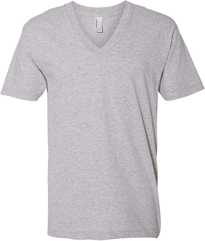 2456W American Apparel Unisex Fine Jersey Short-Sleeve V-Neck New