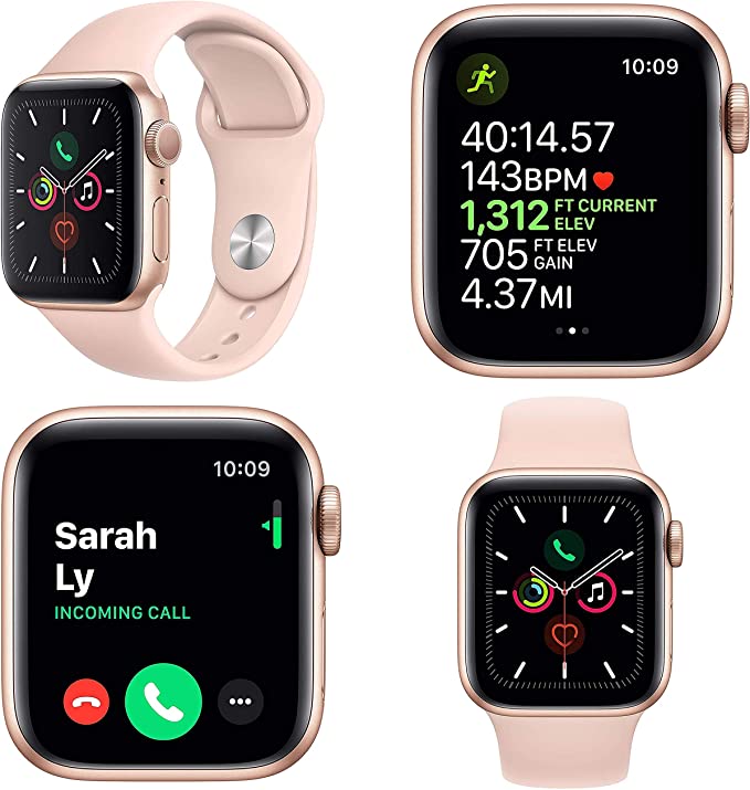 APPLE WATCH SERIES 4 GPS 40mm GOLD ALUMINUM CASE WITH PINK SAND SPORT BAND Like New