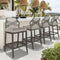 DYCANPO 26.5''H OUTDOOR COUNTER HEIGHT CHAIRS, SET OF 4 - SLATE GRAY - Like New