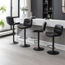 FIRAVOE SWIVEL BAR STOOLS, SET OF 4, ADJUSTABLE BARSTOOL (24"-32"), 10033-4PK - Like New