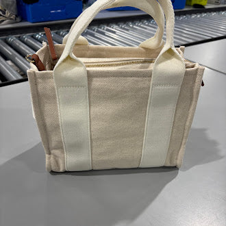 UNIVERSAL THREAD GOODS TOTE BAG WITH STRAPS- ONE SIZE - CREAM - Like New