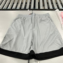 JUMPSTART BASKETBALL SHORT SILVER AND BLACK WHITE STRIPES - L - SILVER/BLACK - Brand New
