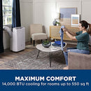 GE APSA13YBMW 13,000 HEAT/COOL 9,950 BTU SACC PORTABLE AIR CONDITIONER - WHITE - Like New