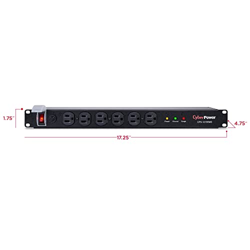CyberPower CPS1215RMS Surge Protector, 120V/15A, 12 Outlets, 15 ft Power Cord - Like New