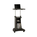 TECHNI MOBILI SIT-TO-STAND ROLLING ADJUSTABLE HEIGHT LAPTOP CART RTA-B002-BLACK - Like New
