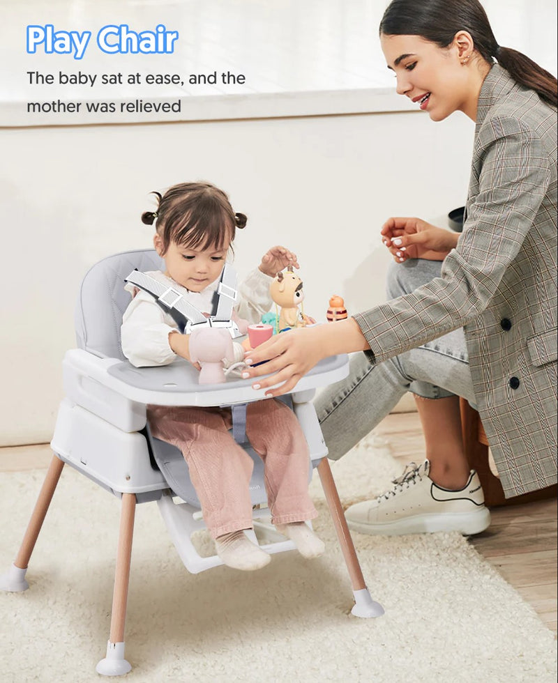 BELLABABY 3-in-1 Baby High Chair, Adjustable Convertible Chairs - Scratch & Dent