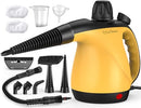 LET'STEAM MULTI-SURFACE PORTABLE STEAM CLEANER WITH 11PCS ACCESSORIES - YELLOW - Like New