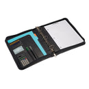 SAMSONITE ZIP-AROUND VINYL 3-RING PADFOLIO, 12 1/2" X 13 3/8" X 2 1/4" - BLACK - Like New