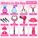 MOZXEBOK KIDS TOYS FOR GIRLS PRETEND PLAY HAIR SALON SET FOR LITTLE GIRLS - PINK Like New