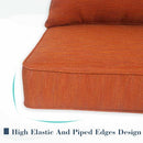 ununon Chairs Cushions Deep Seat Chair Cushions Patio Set of 2 - Rust Red - Brand New